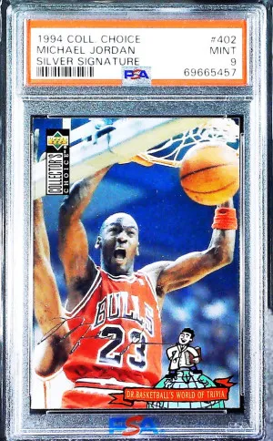 Michael Jordan 1994 Collector's Choice Silver Signature #402 PSA 9 front